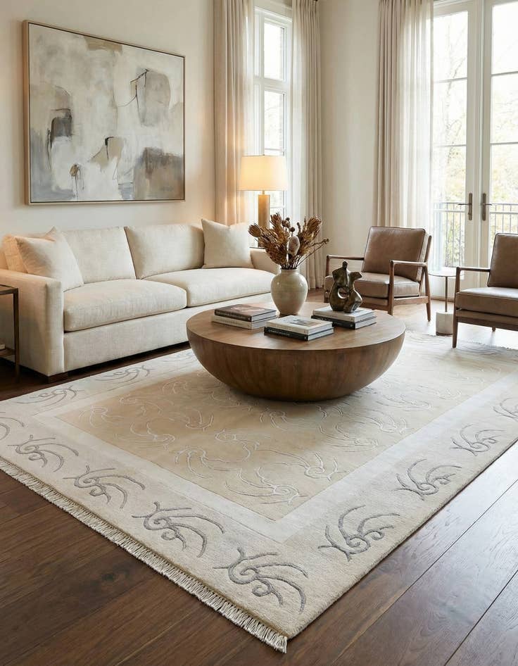 Detail image of 5' 7 x 7' 10  Hand Knotted Darya Wool Rug