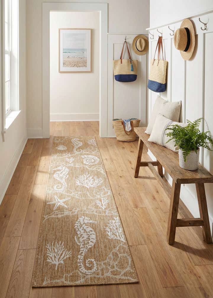 2' x 8' Easy-Clean Coastal Indoor / Outdoor Runner Rug