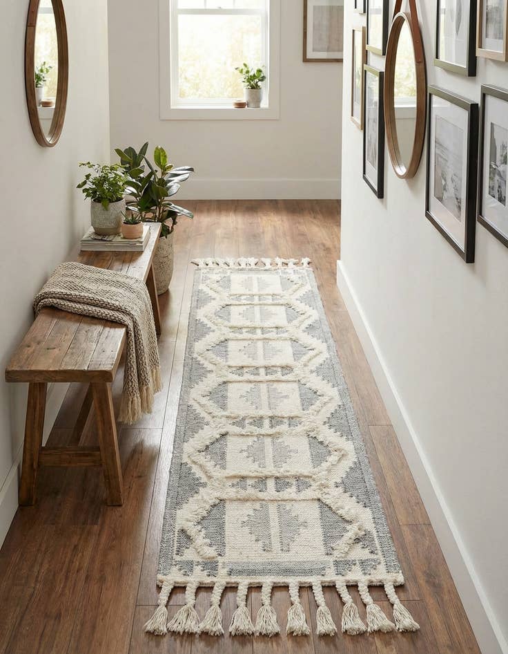 Detail image of  2' 2 x 8' 2  Hand Woven Arizona Wool Runner Rug