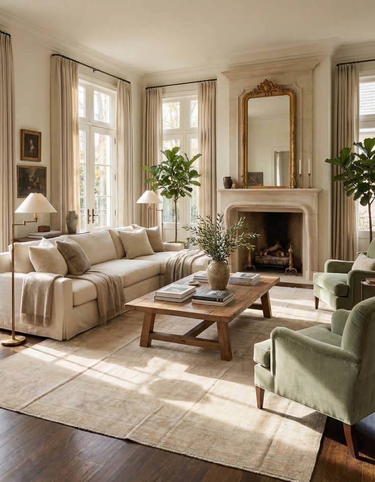 Detail image of 9' 10 x 13'  Hand Knotted Oushak Wool Rug