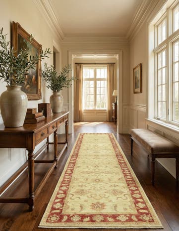 3' 1 x 16' 3 Hand Knotted Peshawar Ziegler Runner Rug