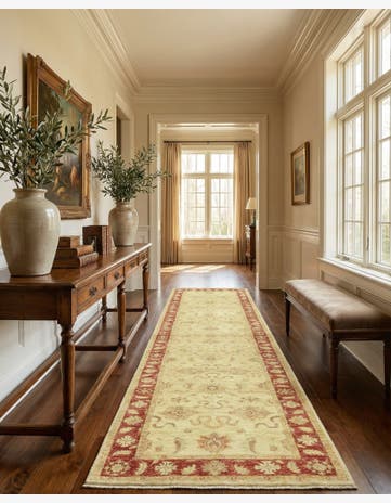 3' 1 x 16' 3 Hand Knotted Peshawar Ziegler Runner Rug