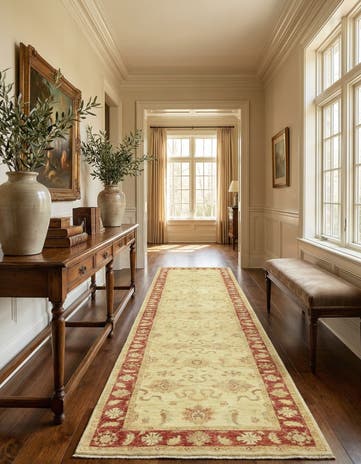 3' 1 x 16' 3 Hand Knotted Peshawar Ziegler Runner Rug