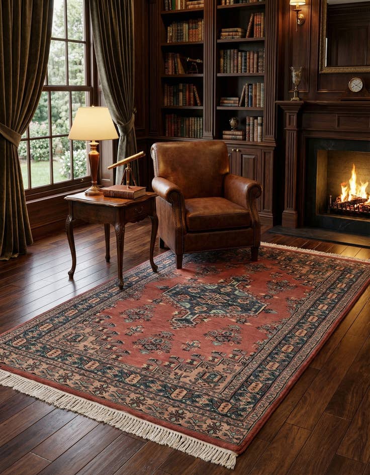 Detail image of 3' 2 x 5' 3  Hand Knotted Bokhara Oriental Wool Rug