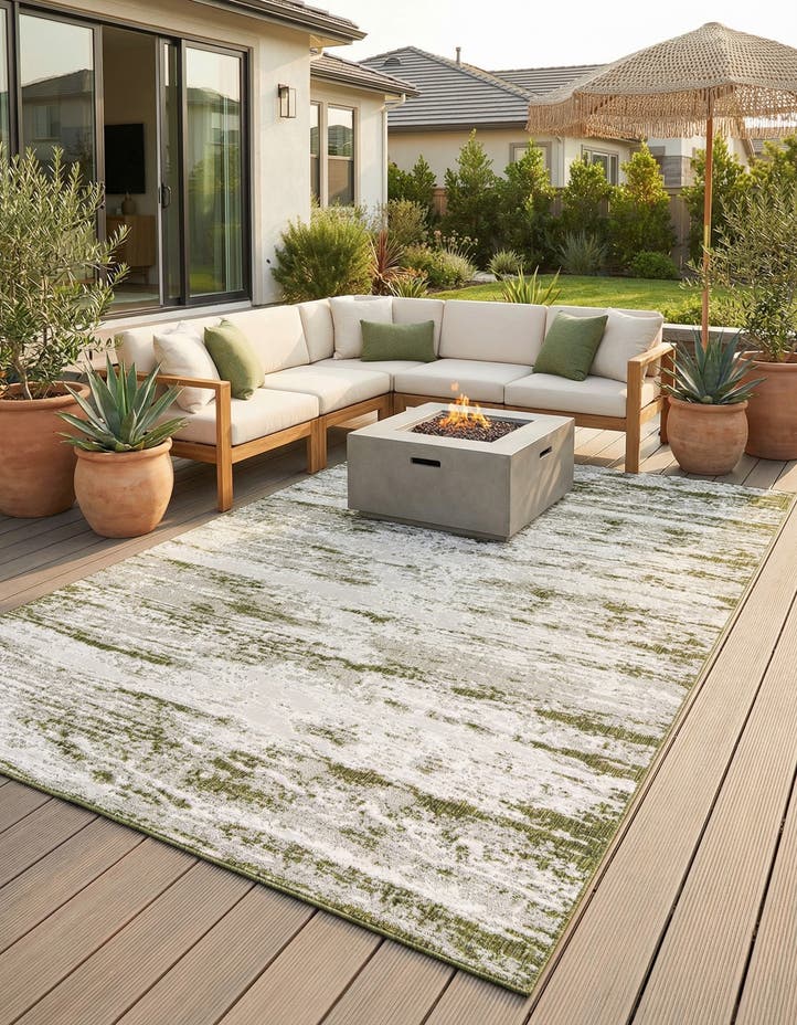 10' x 14' Easy-Clean Modern Indoor / Outdoor...