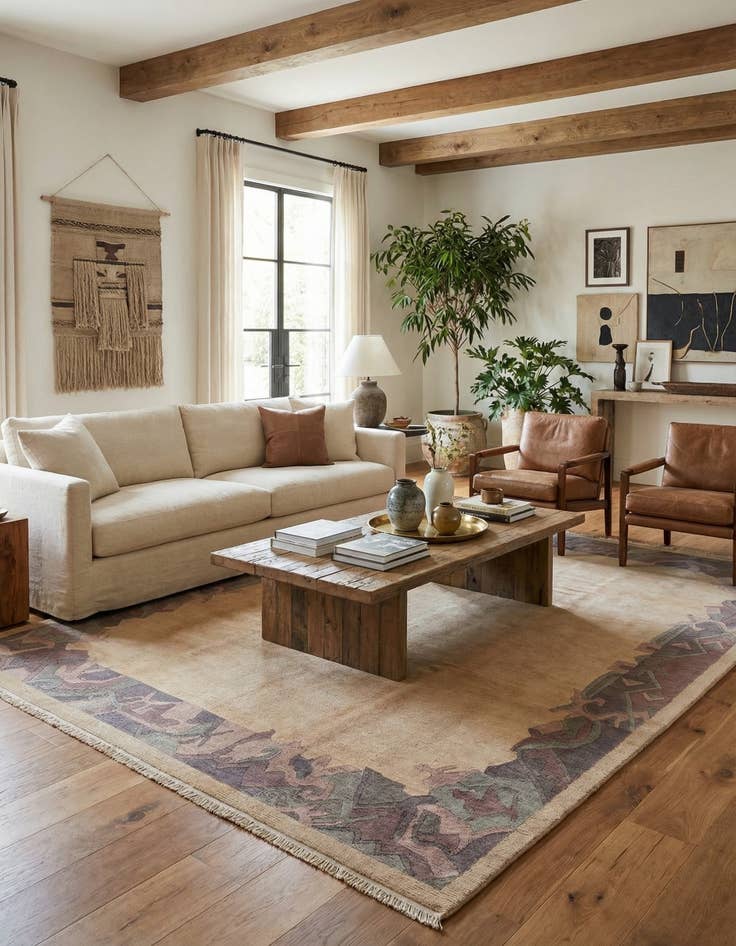 Detail image of  8' 3 x 11' 5  Hand Knotted Tibet Wool Rug