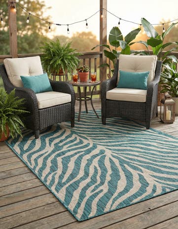 4' x 6' Easy-Clean Safari Indoor / Outdoor Rug