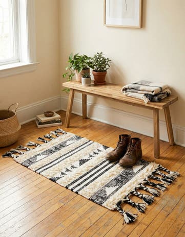 2' x 3' 1 Hand Woven Arizona Wool Rug