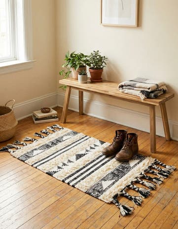 Charcoal Hand Woven Arizona Wool Rug