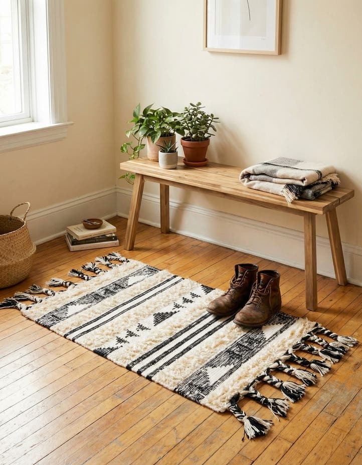 2' x 3' 1 Hand Woven Arizona Wool Rug