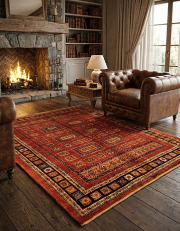 5' 3 x 7' 1 Luribaft Wool Rug
