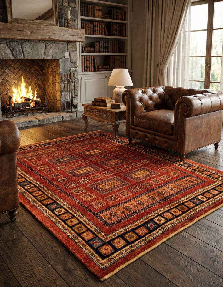 Detail image of 5' 3 x 7' 1 Luribaft Wool Rug