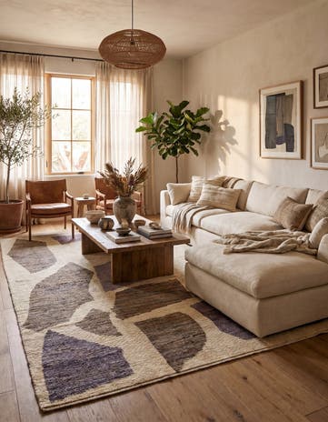 8' x 10' 2 Hand Knotted Moroccan Wool Rug