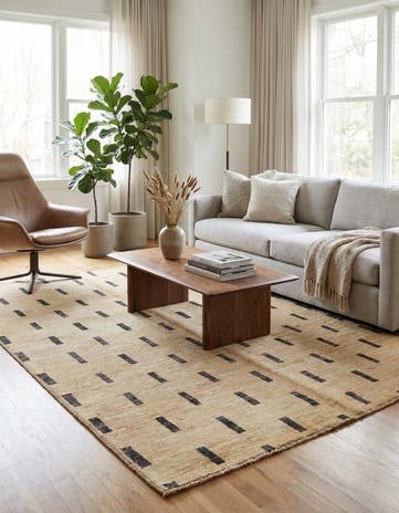 4' 8 x 6' 5 Hand Knotted Modern Ziegler Rug