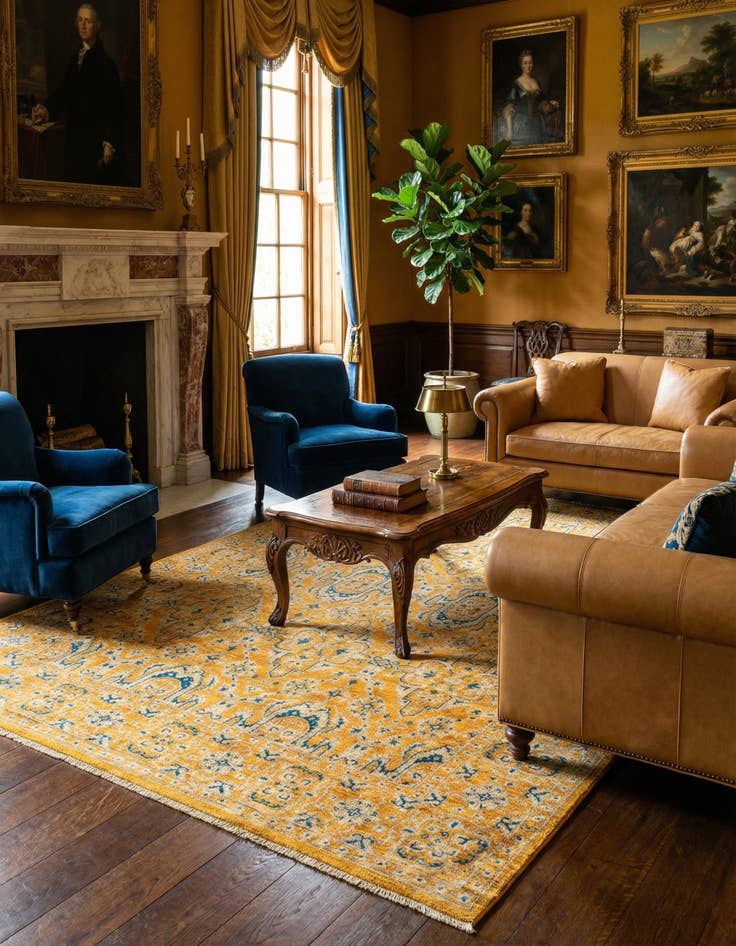 Detail image of  6' 8 x 9' 6 Amina Wool Rug