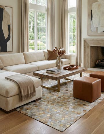 5' 2 x 8' Cowhide - Patchwork Rug