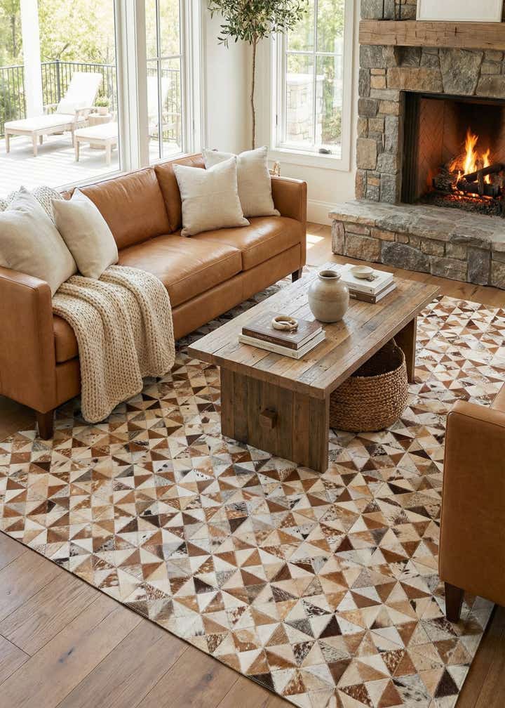 5' 4 x 7' 7 Cowhide Rug