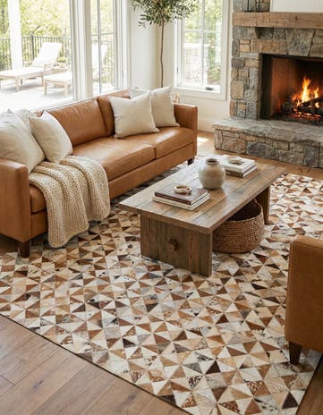 5' 4 x 7' 7 Cowhide Rug