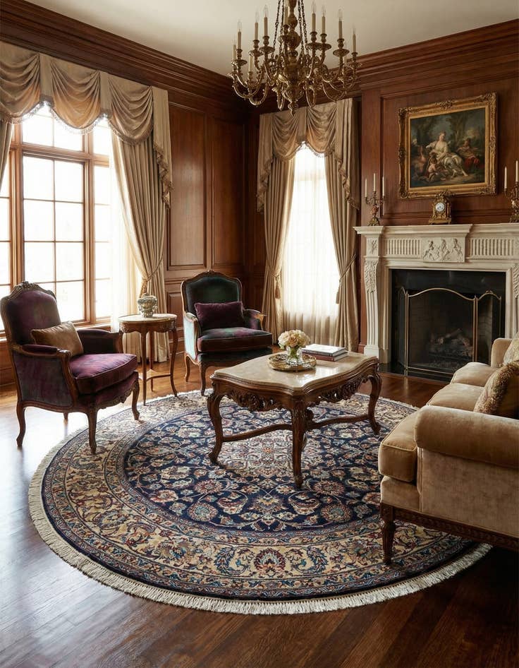 Detail image of 6' 4 x 6' 4 Nain Round Rug