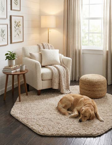 6' x 6' Everyday Shag Octagon Rug