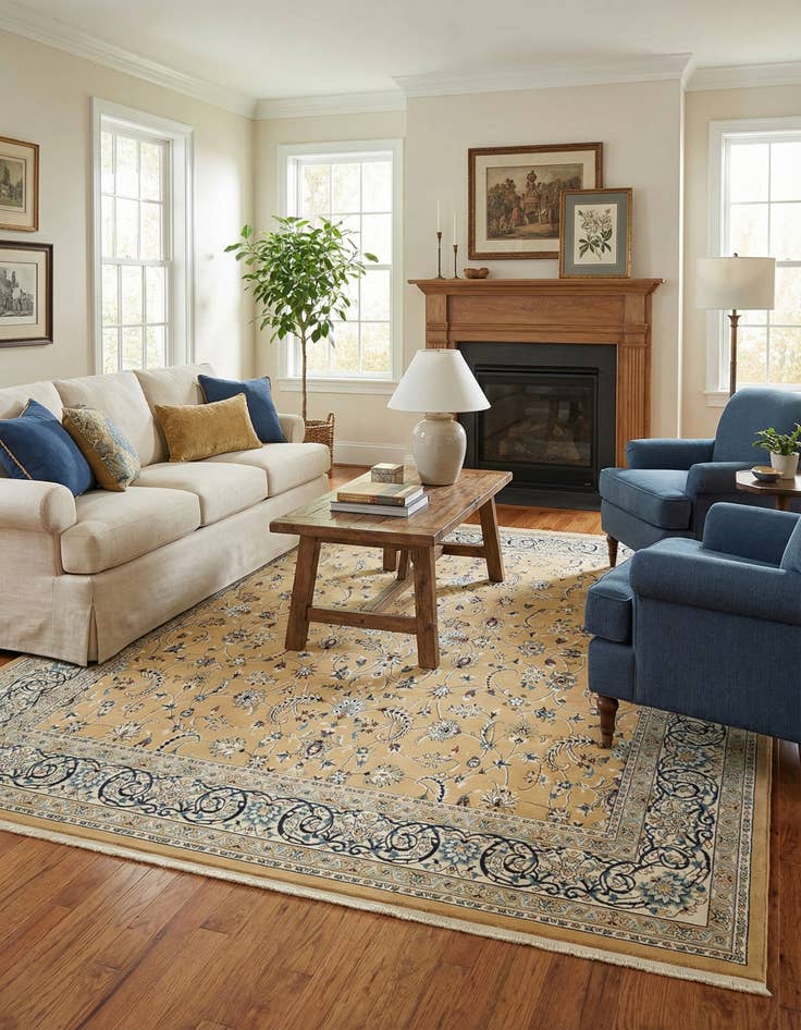 Detail image of  10' x 10' Nain Design Square Rug