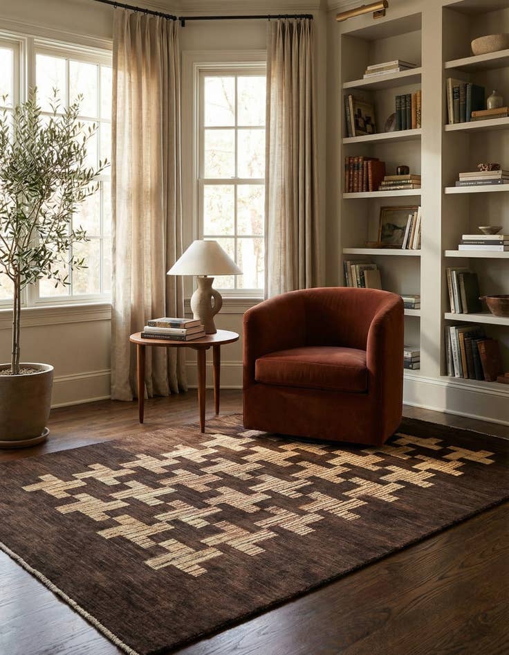 Detail image of 6' x 8' 8  Hand Knotted Kashkuli Gabbeh Wool Rug