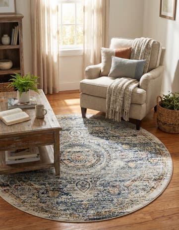 Gray Budapest Round Rug