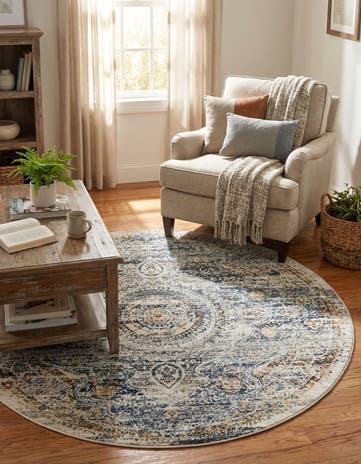 Gray Budapest Round Rug