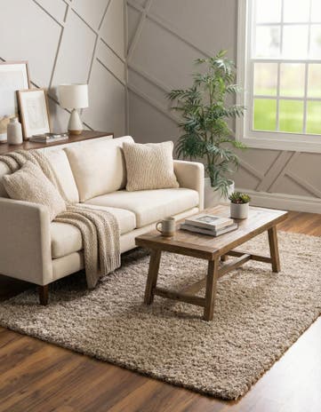 5' 3 x 8' Solid Shag Rug