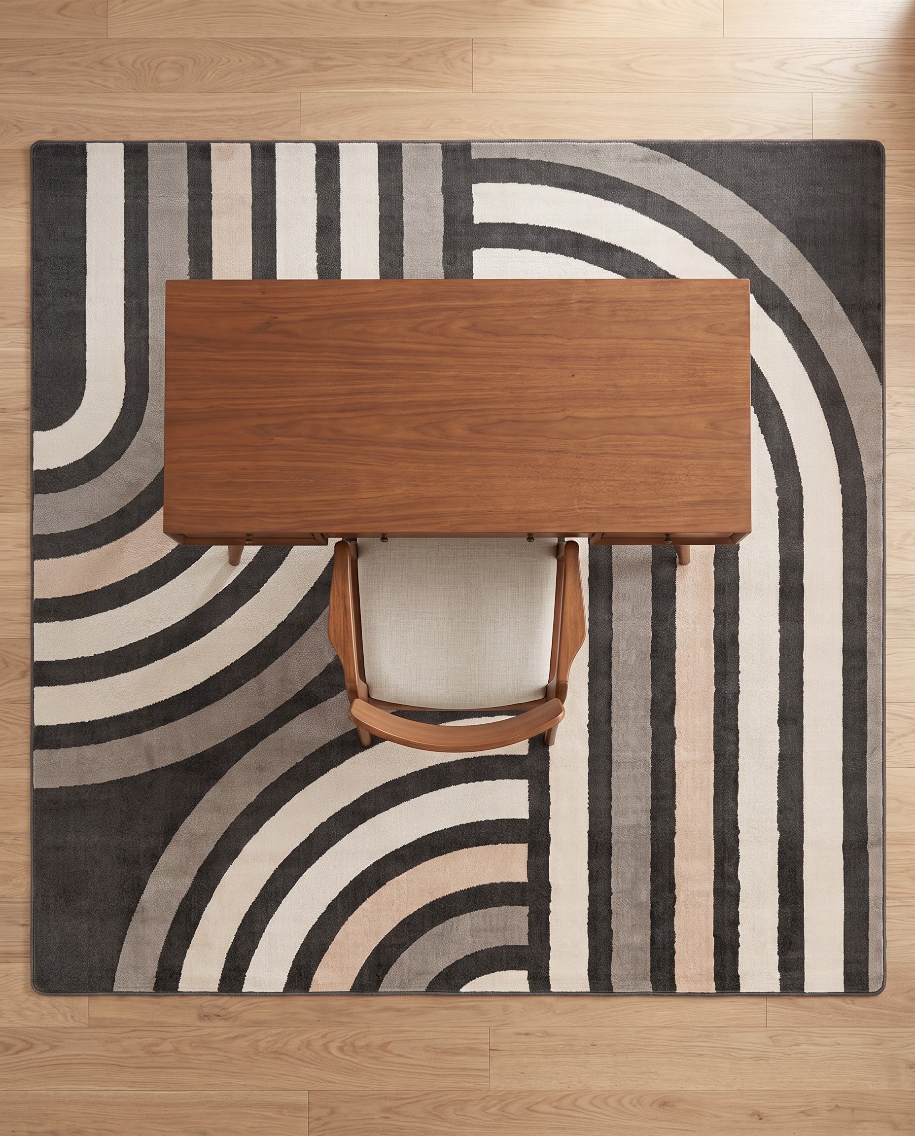 Charcoal Charlotte Square Rug