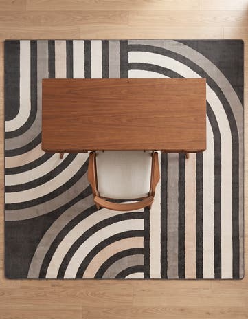 Charcoal Charlotte Square Rug
