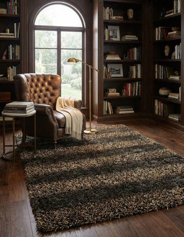 5' x 6' 7 Multi-Tone Shag Rug