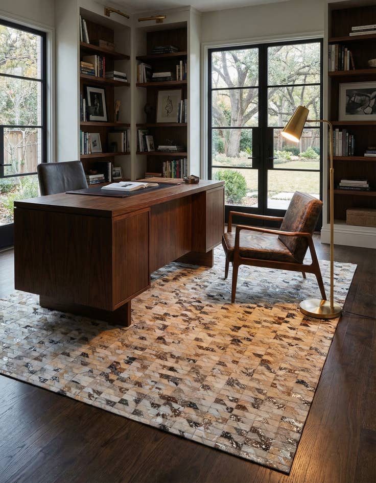 Detail image of 5' 4 x 7' 7 Cowhide Rug