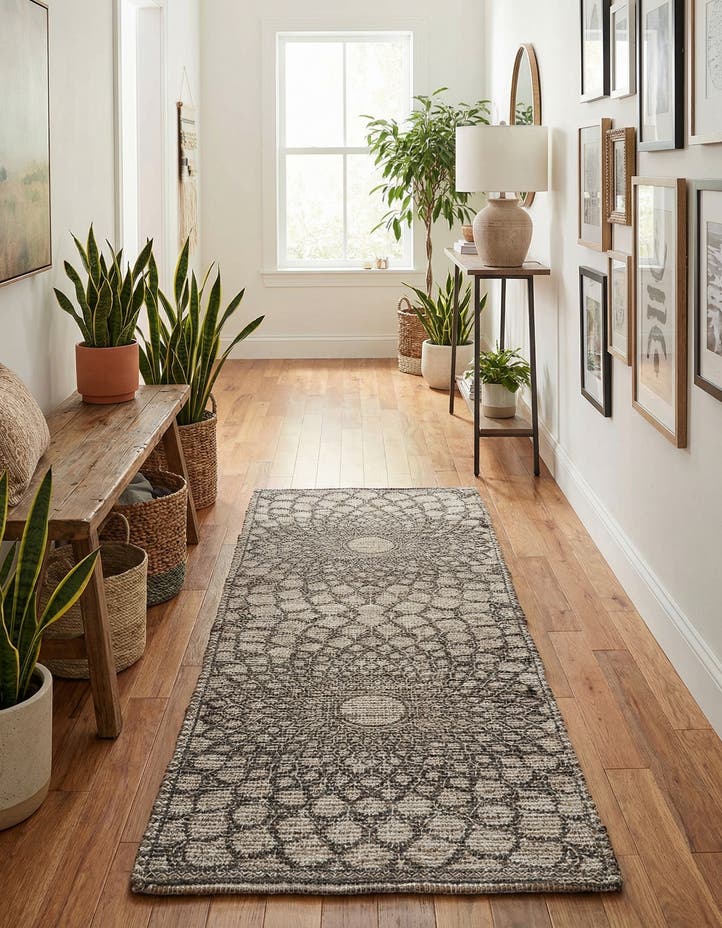 2' 2 x 6' 1 Hand Woven Chenille Jute Runner Rug