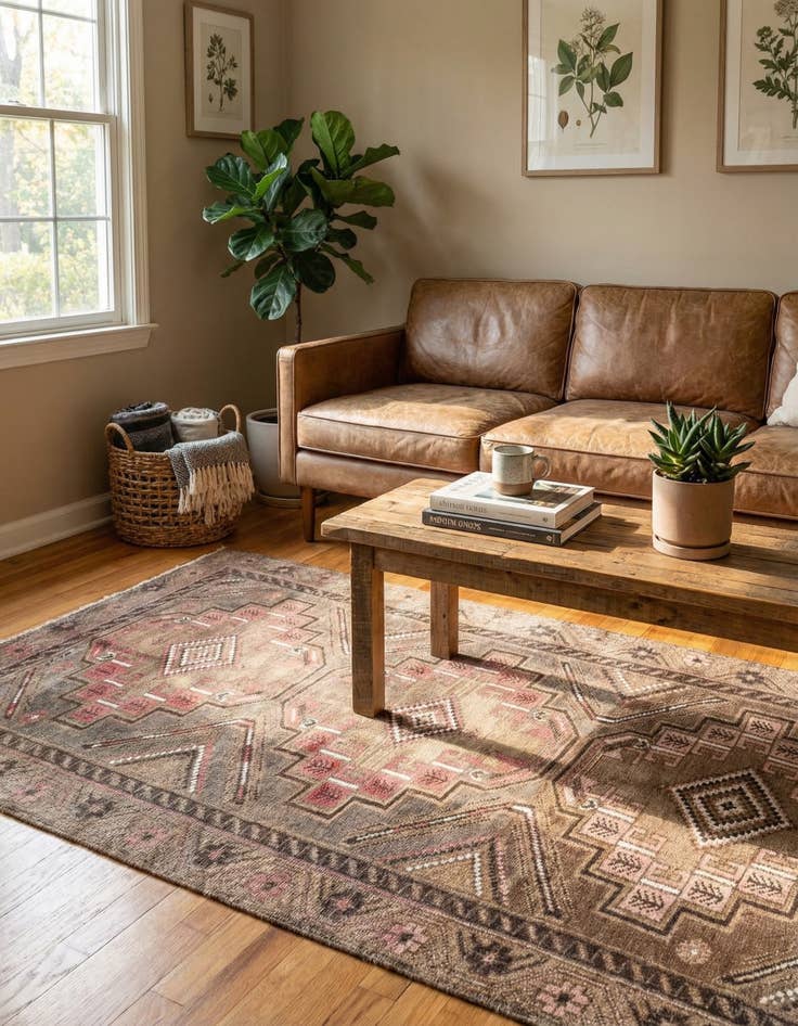 Detail image of  3' 4 x 6' 4  Hand Knotted Ultra Vintage Persian Wool Runner Rug