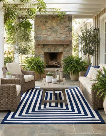 5' 3 x 8' Easy-Clean Eco Verse Washable Indoor / Outdoor Rug