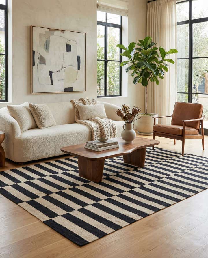 5' 8 x 7' 11 Hand Woven Kilim Modern Wool Rug