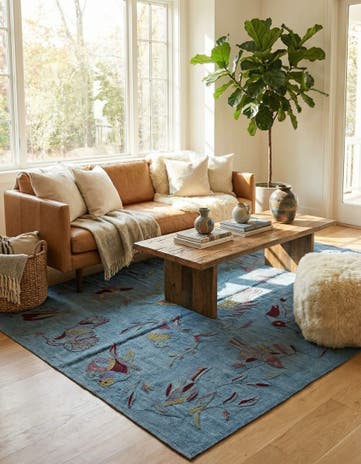 4' 2 x 5' 7 Hand Woven Kilim Modern Wool Rug