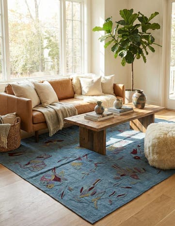 4' 2 x 5' 7 Hand Woven Kilim Modern Wool Rug