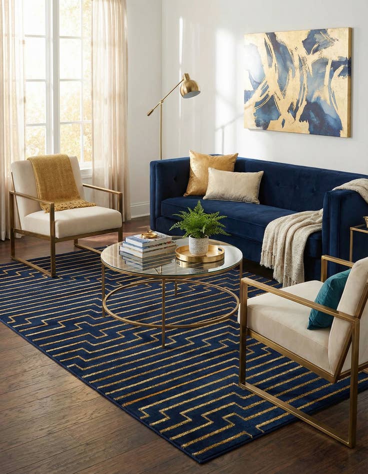 Detail image of 5' 3 x 8' Vogue Geo Rug