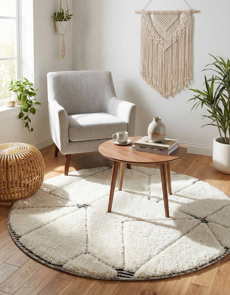 Detail image of 3' x 3' Prismatic Round Rug