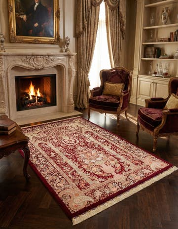 3' 3 x 4' 11 Ghom Silk Rug