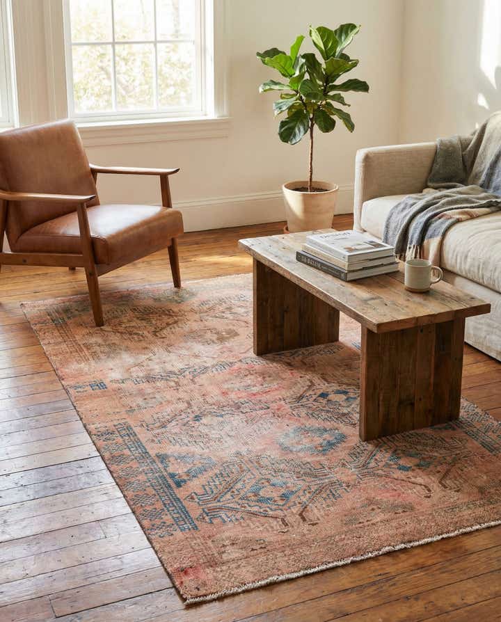 3' 9 x 6' 6 Hand Knotted Ultra Vintage Persian Wool Rug