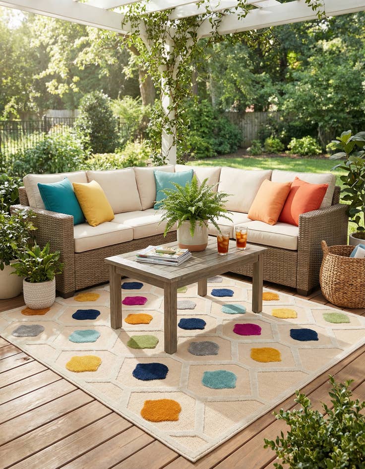 Detail image of 7' x 10'  Washable Aruba Indoor / Outdoor Rug