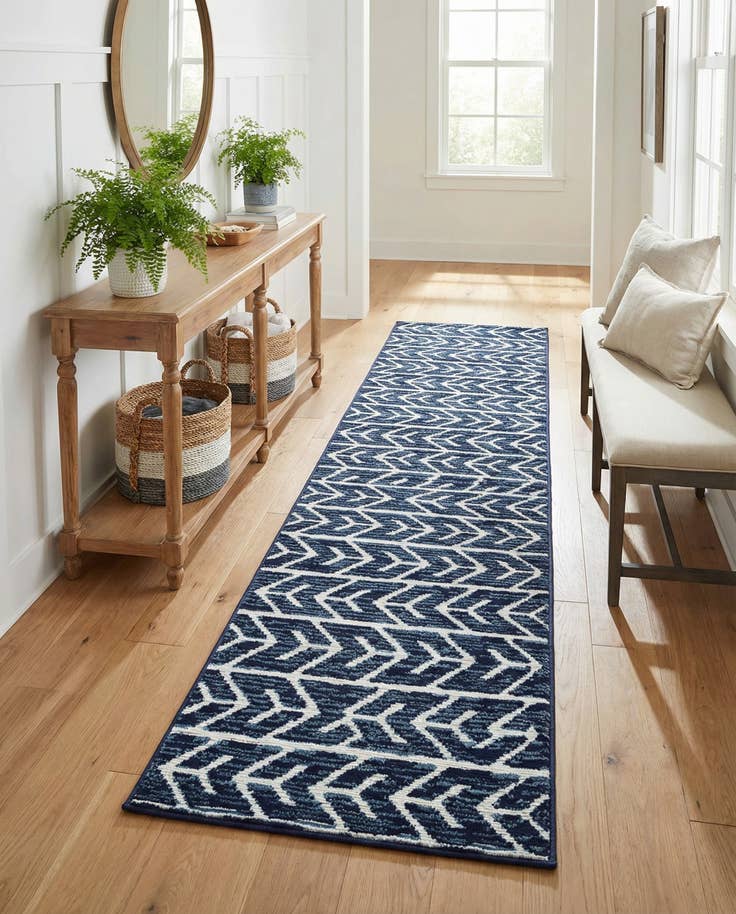 Detail image of 2' 6 x 13' Easy-Clean Sabrina Soto Aston Indoor / Outdoor Runner Rug