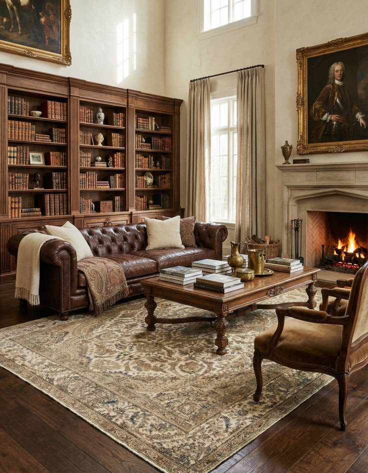 Detail image of 10' 1 x 13' 1  Hand Knotted Vintage Royal Persian Wool Rug