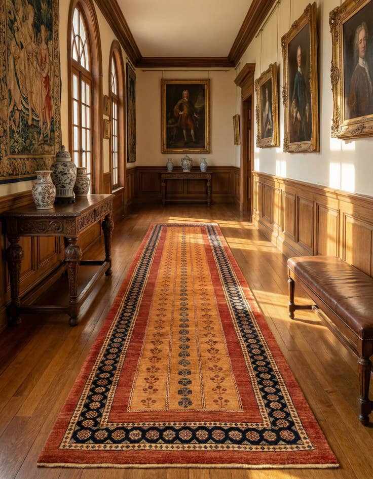 Detail image of 3' x 12' 8 Luribaft Wool Runner Rug