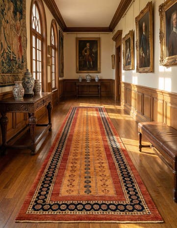 3' x 12' 8 Luribaft Wool Runner Rug