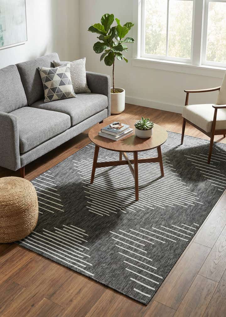 5' 3 x 8' Easy-Clean Modern Indoor / Outdoor Rug