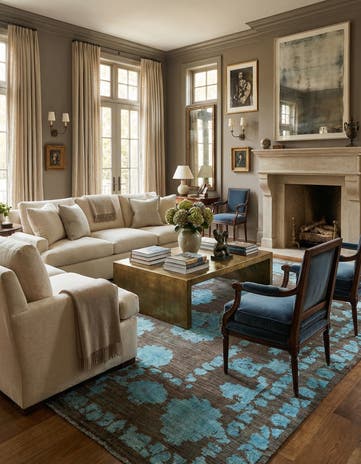 9' 5 x 11' 2 Hand Knotted Oushak Wool Rug